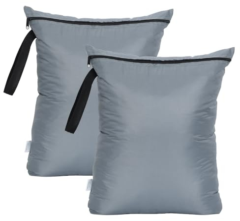 OTraki 2 Pz Borsa Impermeabile, 40x50CM Grande Sacco Biancheria Sporca, Oxford Wet Bag Piscina Wash Bag con Cerniera Borsa Viaggio Riutilizzabile per Costumi da Bagno, Asciugamani da Spiaggia
