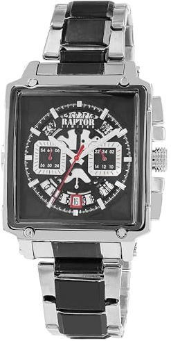 Raptor Damen Armbanduhr Analog in Bicolor, Gesamtlänge 23.5 cm, Edelstahlarmband – 3 ATM