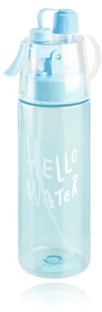 Hopzab 580ml Misting Spray Water Bottle, Dual-Function Hydration and Cooling, for Outdoor Sports and Fitness Enthusiasts