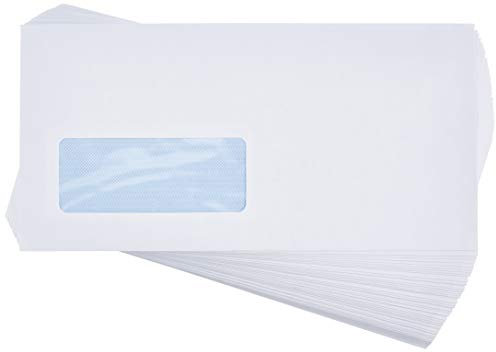 1000 x DL Window White SELF Seal Envelopes 110x220mm, 90gsm