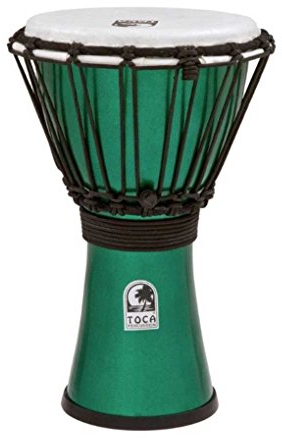 TOCA TFCDJ-7MG 7-Inch Freestyle Colorsound Djembe - Metallic Green