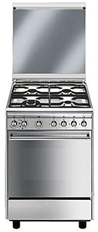 Smeg CX68M8-1 Libera installazione Piano cottura a gas A Acciaio inossidabile cucina