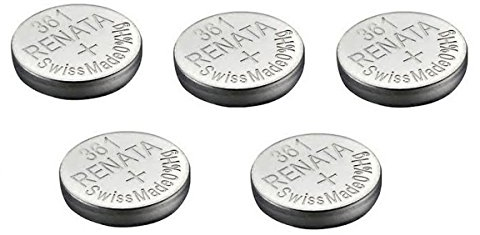 Renata Single Watch Battery Swiss Made 361 or SR721SW or AG11 1.55V (5 x 361 or SR 721 SW)