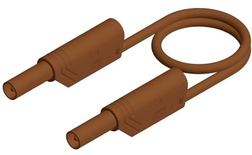 Aderendhülsen von Sicherheit [Stecker A Leiste 4 mm – Stecker A Leiste 4 mm] 2.00 m braun SKS Hirschmann MLS WS 200/2 5 Bra