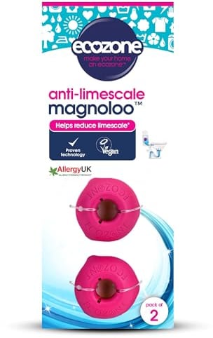 Ecozone Magnoloo In Cistern Anti-Limescale Treatment For Toilets | Helps Prevent Limescale Up To 5 Years| Bleach Free & Non-Toxic, Pack of 2
