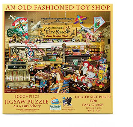 SunsOut Old Fashioned Toy Shop Large Pieces 1000 Piece Adult Jigsaw Puzzle # 34916