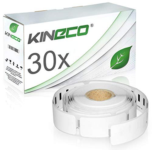 30 Rollen Hängeablageetiketten kompatibel mit Dymo 99017 für Dymo Labelwriter 310, 320, 330 Turbo Series, 400 Twin Turbo Duo, 450 Twin Turbo Series, SE 450, Twin Turbo - 12x51mm je 220x