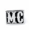 HIJONES Schmuck Herren Edelstahl Biker Ringe MC, Jahrgang, Schwarz Silber Größe 57 (18.1)