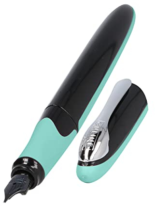 Online Füller Air Mint | hochwertiger Füller in ergonomischem Dreiecks-Design | Iridiumfeder, Breite M | nachfüllbar: Kombipatrone oder Standardpatronen | inklusive Tintenpatrone blau, 1 Stück (1er Pack)