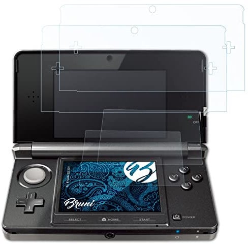 Bruni Película Protectora compatible con Nintendo 3DS 2011 Protector Película, claro Lámina Protectora (Set de 2)