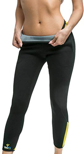 VeoFit Pantalon de Sudation Taille M pour Tonifier ses Jambes et Obtenir un Ventre Plat sans Cellulite : Legging avec Poche latérale, Guide Minceur et Sac à dos Offerts