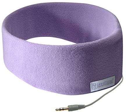 SleepPhones Classic Headphones | Ultra Thin Speakers in Lightweight & Comfortable Headband | 4 Foot Braided Cable Connects to Audio Devices | Best for Insomnia | Quiet Lavender - Fleece Fabric
