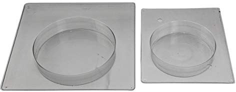 CREARTEC Giessform - Betongiessform groß rund 2-teilig - für verschiedene Materialien geeignet - 145/185 mm - Made in Germany