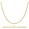PRINS JEWELS 14 Karat / 585 Gold Panzerkette Gelbgold Unisex Kette - Breite 2.3 mm - Länge wählbar (60)