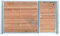 Einfahrtstor Verzinkt Holz Tor quer Asymmetrisch 2-flügelig 300cm x 160cm