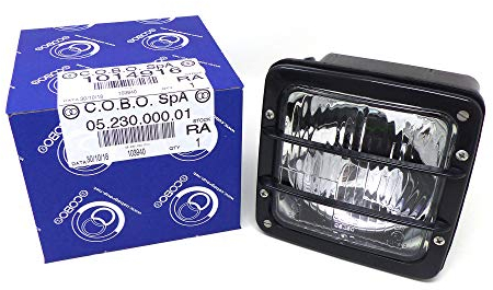 Cermag COBO Scheinwerfer vorne quadratisch Rahmen schwarz für Traktor mit 2 Lichtern 1014916