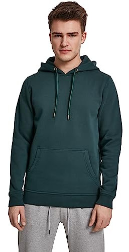Urban Classics Men's Basic Sweat Hoody Hoodie, Green (Bottle Green 02245), S UK