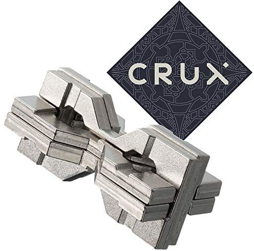Hanayama Cast Hourglass Puzzle - Level 6 of 6 - Grandmaster Difficulty - Includes Crux Sticker