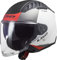 LS2, motohelm jet Copter urbane weiss rot, L