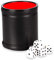 Yahtzee - Juego de vasos de dados con 5 dados de piel sintética profesional para jugar, Yahtzee, Casino, Farkle, regalos de fiesta, taza y juego de dados, juego de Yahtzee
