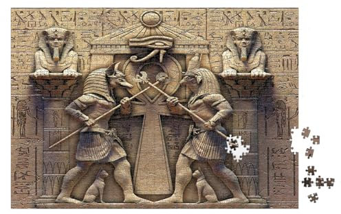 Egyptian Gods 1000 Teile Jigsaw Puzzles für Erwachsene und Kinder, Kunstwerke von David Penfound