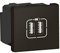 Legrand - Double chargeur USB Type-A Mosaic 3A 2 modules - noir mat