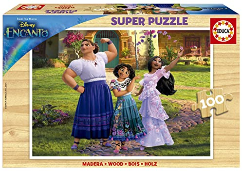 Educa - Holzpuzzle mit 100 Teile | Disney Encanto, 100 Teile Holzpuzzle für Kinder ab 6 Jahren (19199)