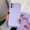 Emlivi Handykette Hülle iPhone 12,Necklace Handyhülle, Umhängeband Handykordel Schutzhülle, Weich Schultergurt Silikonhülle, TPU Cover mit Stylische Band, Kette Case für iPhone 12 -Helles Lila