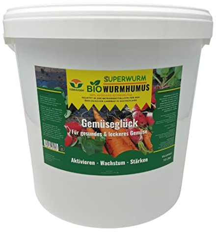 10 Liter - Gemüse-Dünger, Natur-Dünger für gesundes & leckeres Gemüse - mit positiven Enzymen und Bakterien - Aktivieren - Wachstum - Stärken - Düngen, BIO Dünger