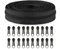 Sawoake #5 Nylon Coil Reißverschlüsse Bulk 9 Meter mit 20pcs Reißverschluss Schieber für DIY Nähen Schneider Handwerk Tasche Kleidungsstück Home Textile(Schwarz)