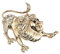 Brosche Schmuck Löwe Sternzeichen Gold Stahl Strass weiß, Edelstahl