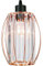 GIGGI Small Crystal Light Shade Rose Gold, 16cm x 20cm, Cylinder Shape with Oval Rings, Lampshades for Ceiling Lights & Bedside Lamps, Lamp Shades for Bedroom, Living Room, Kitchen, Hallway