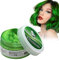 Temporary Hair Wax Colour, Green Hair Spray Temporary, Green Hair Dye, Hair Wax Hair Style Dye Mud, Hair Spray Colour, Wash Out Easily for Men Women Instant Styling 100g
