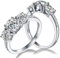 Atylyk Moissanit-Verlobungsring, Solitärring, Sterlingsilber, 2 Karat, für Damen, Edelstein, Moissanit