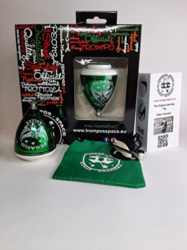 trompos space- Pegasus Roller Gerardo Montero y Javi De María Peonza, Color Verde, Mediano (PRVCU)