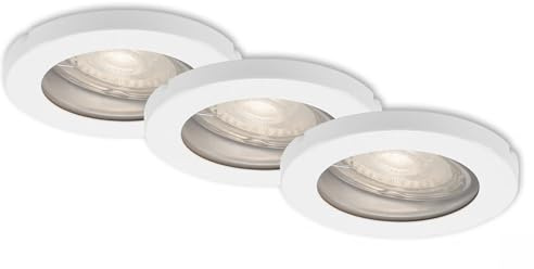 3er Set LED Einbauleuchte, Ø 8,5 cm, 5 W, Weiß