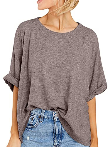 GeGekoko Donna Maglietta Estiva a Maniche Corte T-Shirt Oversize Casual Top Sciolto Camicetta Elegante