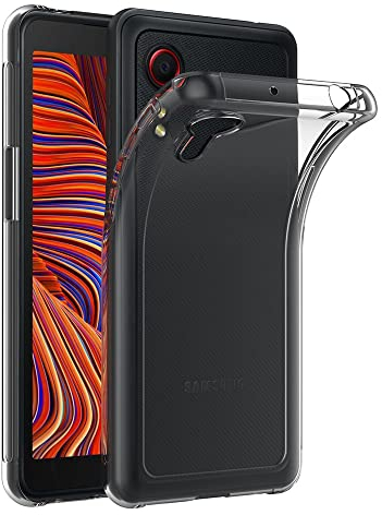 AICEK Kompatibel mit Samsung Galaxy Xcover 5 Hülle, Transparent Silikon Handyhülle für Samsung Xcover 5 Hülle TPU Schutzhülle Bumper Crystal Clear Case