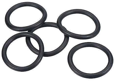 PATIKIL 5 Stück Dichtungsringe O-Ringe Gummidichtung 45mm AD 35mm ID 5mm Dicke Nitrilgummi Unterlegscheibe Dichtungssatz Gummischeiben für Auto Klimaanlage Wasserhahn Rohr Schwarz