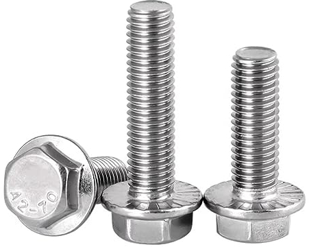 SYDARSYN Bulloni Flangiati Esagonali Viti a Testa Esagonale con Flangia in Acciaio Inox Viti a Macchina M6x70mm (5 pz)