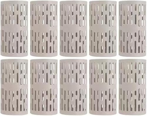 Tree Trunk Protector, 10PCS Plastic Expandable Plant Stump Bark Guard Wrap Tubes Around Fence Ring Cover for Preventing Tree Flower Vegetable Nursery Planting from Trimmer and Small Animals(Grey)