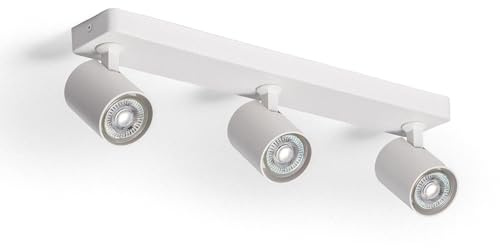 LEDKIA Deckenleuchte Ausrichtbar Aluminium Cora 3 Strahler Weiß Weiß