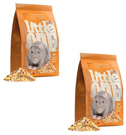 Little One Rats | Pack Double | 2 x 400 g | Aliment Complet pour Rats | pour Une Alimentation complète de Soutien | Composition équilibrée | avec Sarrasin et Avoine