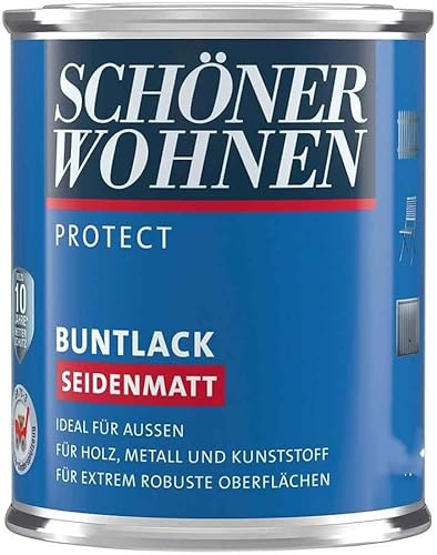 Schöner Wohnen Protect Buntlack Seidenmatt 375 ml Farbwahl, Farbe:8563 Muskatbraun