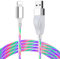 Coolden Câble iPhone Chargeur iPhone 2M Lumineux Cable iPhone USB Câble Lightning Connecteur Ultra Résistant Charge Rapide Compatible avec iPhone 14/14 Pro/13/12/11/X/XR/8/7/6,iPad Coloré