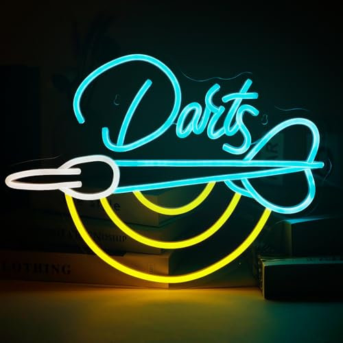 Neon Sign,Dimmable Neon Light USB LED Neon Light for Wall Decor Bedroom Party Bar Club (Darts)