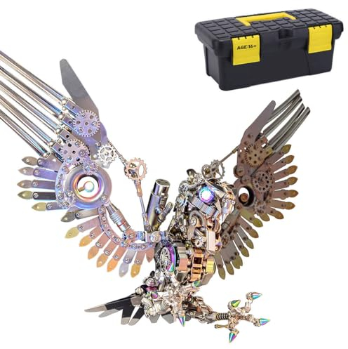 Generic 3D Puzzle Metall Adler, DIY 3D Mechanical Puzzle Modellbausatz, Steampunk Sammelbares Spielzeug-Deko Geschenk - 1800Teile