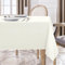 Softalker Tischdecke 80x80 cm Quadratisch Beige 210GSM Leinen Struktur Abwaschbar Wasserabweisend Abwischbar Fleckschutz rechteckig Tischtuch Deko für Outdoor Draußen Garten Party Geburtstag