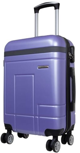 Trendyshop365 Handgepäck klein Hartschale Genf 55cm 40 Liter 4 Rollen (blau)