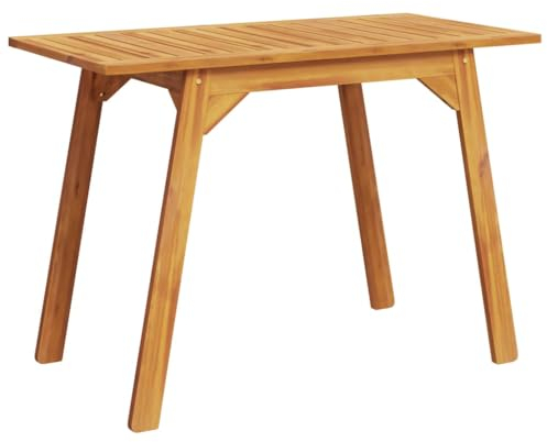 SDWEHO7 Gartentisch Balkontisch Wetterfest Holz Garten Balkon Esstisch, 110x56x75 cm